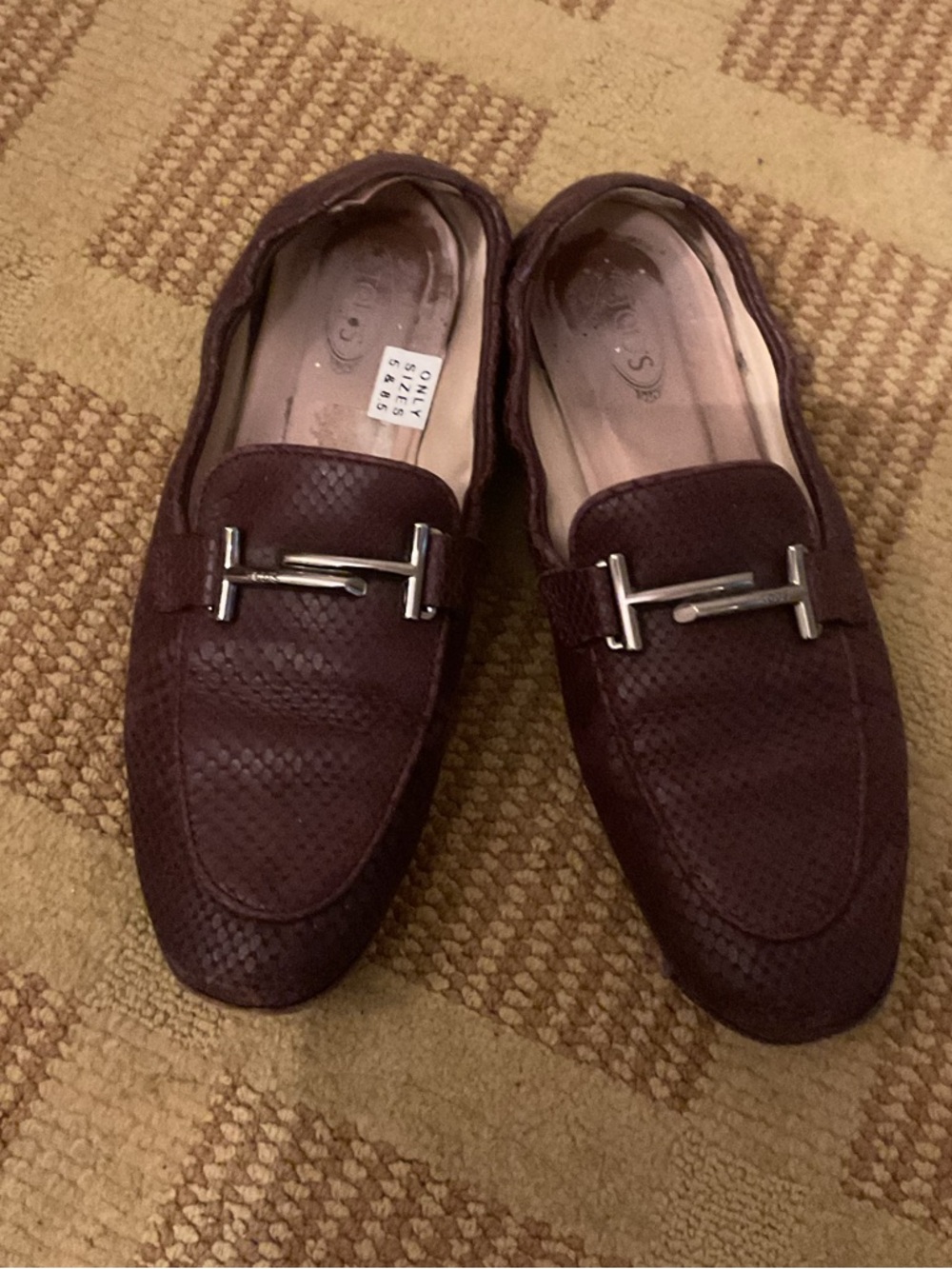 Tod’s double T brown loafers sz 8.5